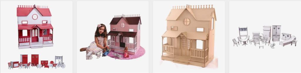 Kit Casa de Bonecas Darama Lian com Moveis 1