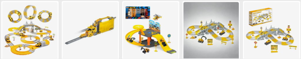 Pista de Carrinhos Construcao 180 Pecas