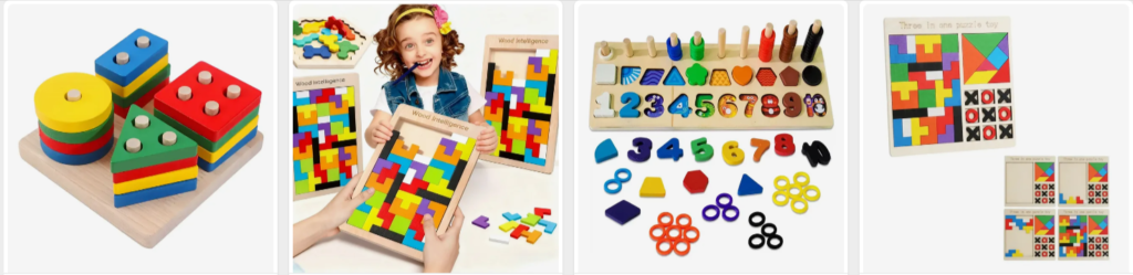 Quebra Cabeca Montessori de Madeira
