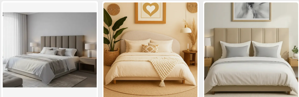 Cabeceira Estofada Casal em Suede Painel